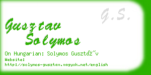 gusztav solymos business card